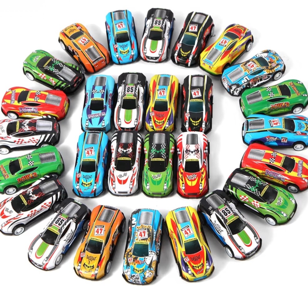 Colorful Die-Cast Pull-Back Toy Car Set